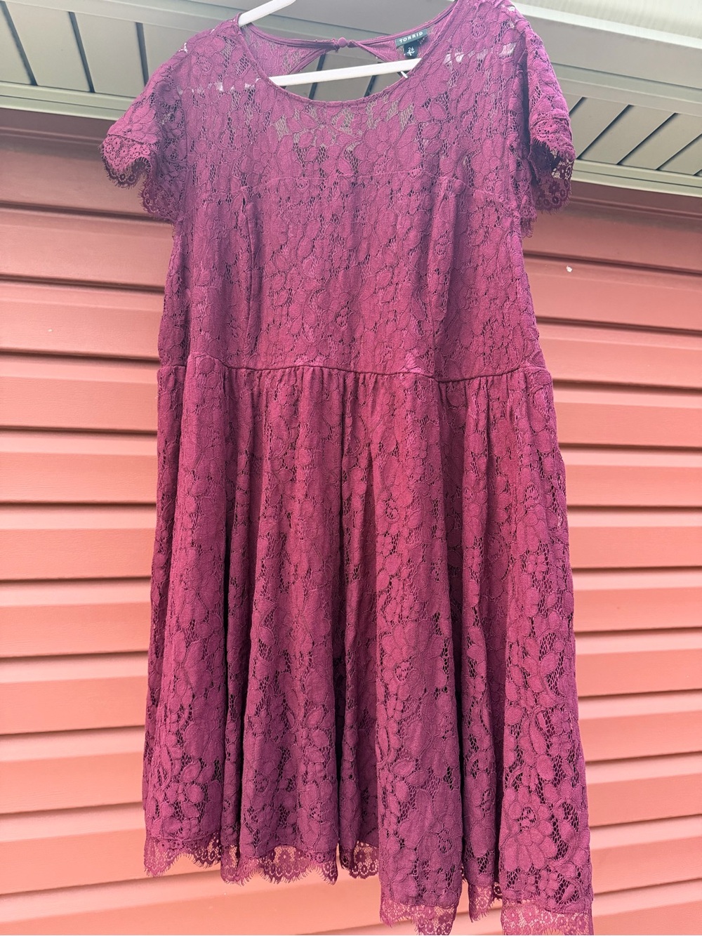 Torrid Lace Swing Dress in maroon sz 26 plus